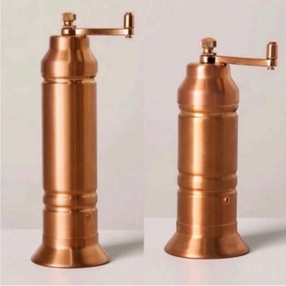 Short & Tall Salt & Pepper Crank Grinder Set Copper-Hearth & Hand with Magnolia